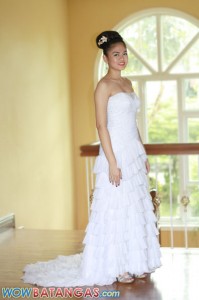 Chiffon Skirt and Ruching Top Bridal Gown by Janine Hernandez Chiffon Skirt and Ruching Top Bridal Gown by Janine Hernandez