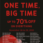 SM Lipa Department Store Triumph One Time, Big Time 4 day Sale event