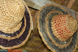 hats made of dried water lilies