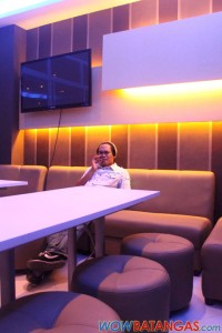 Joel inside the VIP room