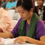 while judging the contestants for the Oratorical Contest