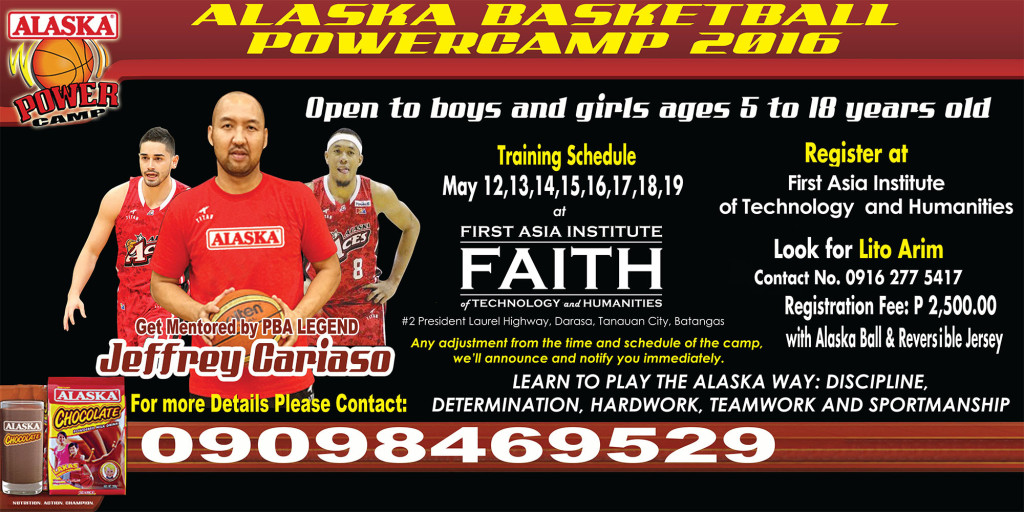 Alaska Basketball Powercamp at First Asia Institute of Technology and Humanity