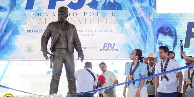 One Year After FPJ Arena: FPJ Statue Rises In San Jose, Batangas